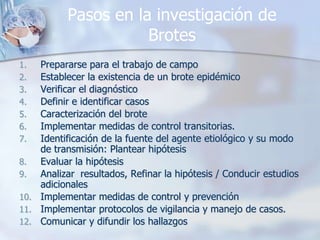 Endemias, Epidemias Y Brotes