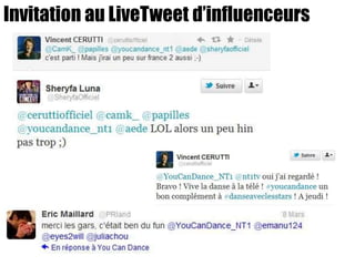 Invitation au LiveTweet d’influenceurs
 