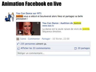 Animation Facebook en live
 