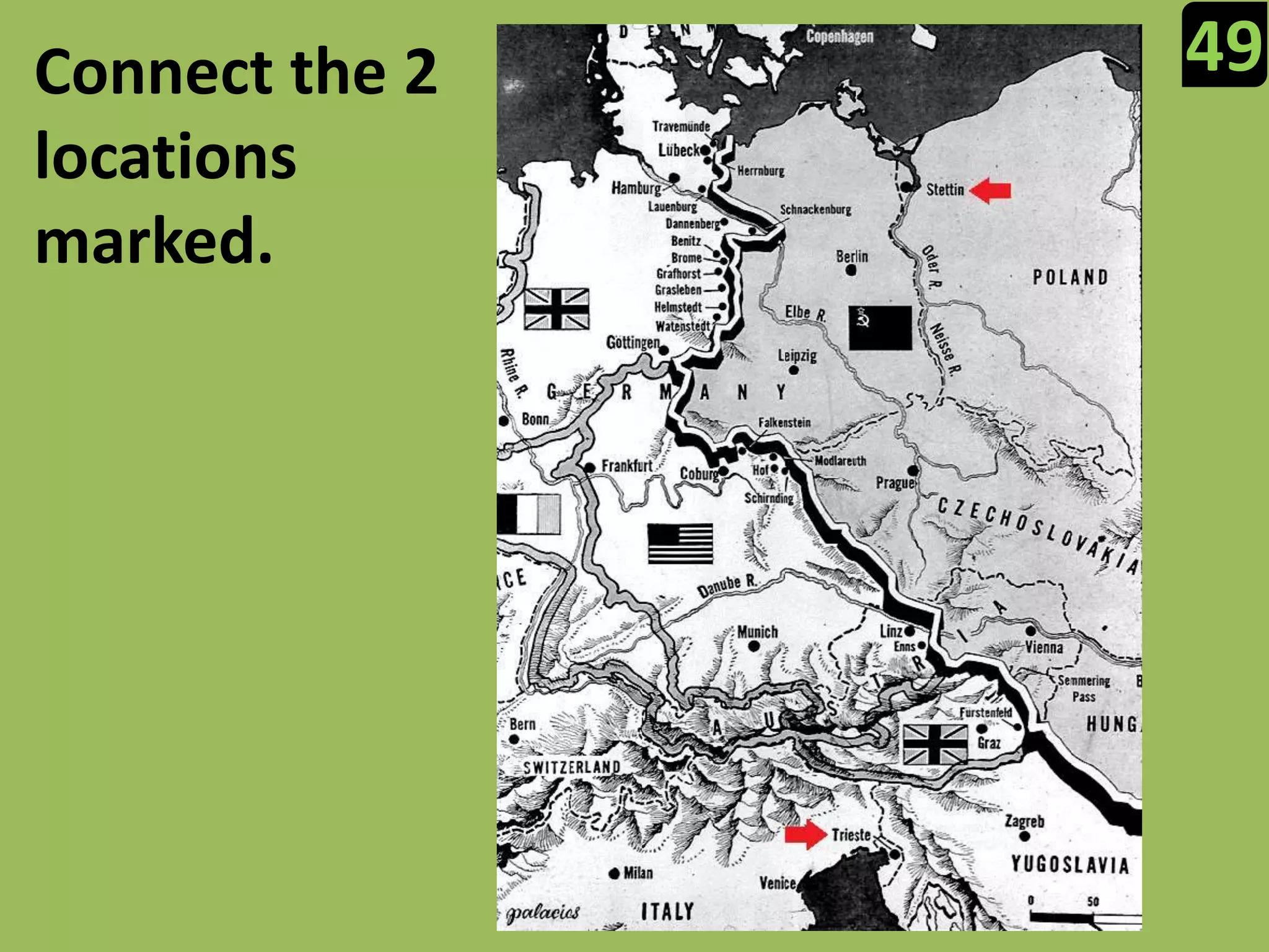 49Connect the 2 locations marked.