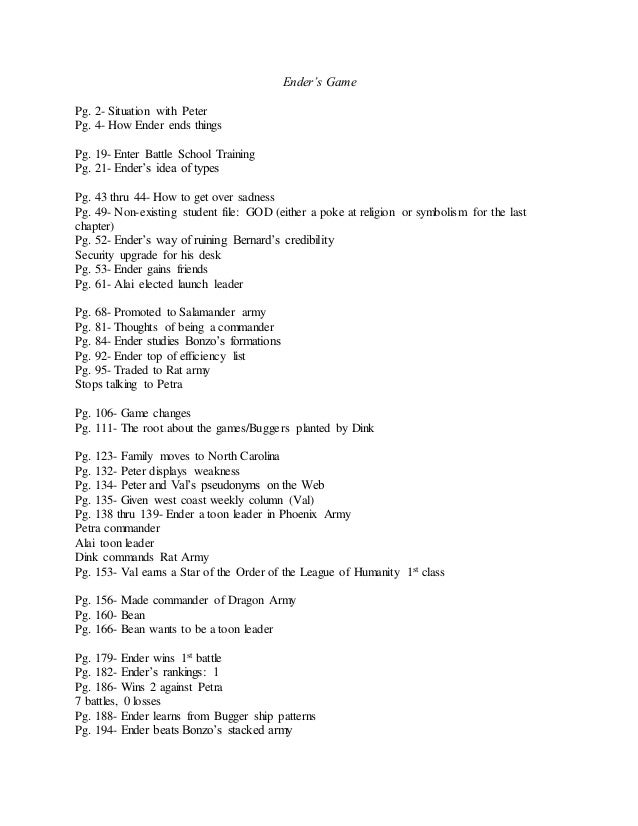 Ender's game synopsis