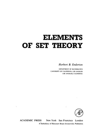 Enderton h.b elements of set theory