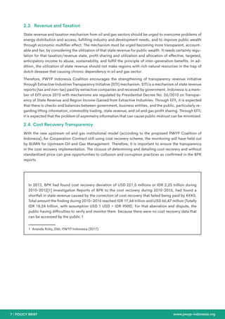 Main Ideas of PWYP Indonesia Coalition Proposal on the Revision Oil and ...