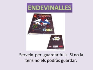 Serveix  per  guardar fulls. Si no la tens no els podràs guardar. 