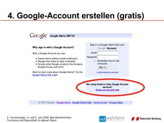 4. Google-Account erstellen (gratis) 