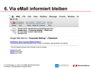 6. Via eMail informiert bleiben 