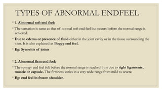 End feel and types in Exercise therapy.pptx