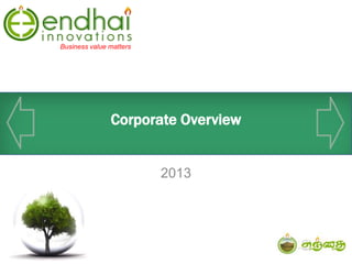 Business value matters
Corporate Overview
2013
 