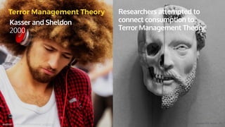 Terror Management Theory
Kasser and Sheldon


2000
Researchers attempted to
connect consumption to
Terror Management Theory
Liberation. M.C. Escher 1955
andEnd. Joe Macleod. @mrmacleod andEnd.co
 