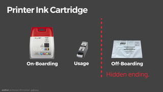 Hidden ending.
Printer Ink Cartridge
On-Boarding Off-Boarding
Usage
andEnd. Joe Macleod. @mrmacleod andEnd.co
 