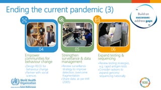 Ending the pandemic; preventing future health emergencies | PPTX