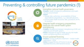 Ending the pandemic; preventing future health emergencies | PPTX