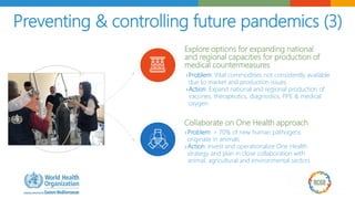 Ending the pandemic; preventing future health emergencies | PPTX