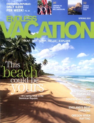 Endless Vacation Magazine Greater Williamsburg Feature, Spring 2011