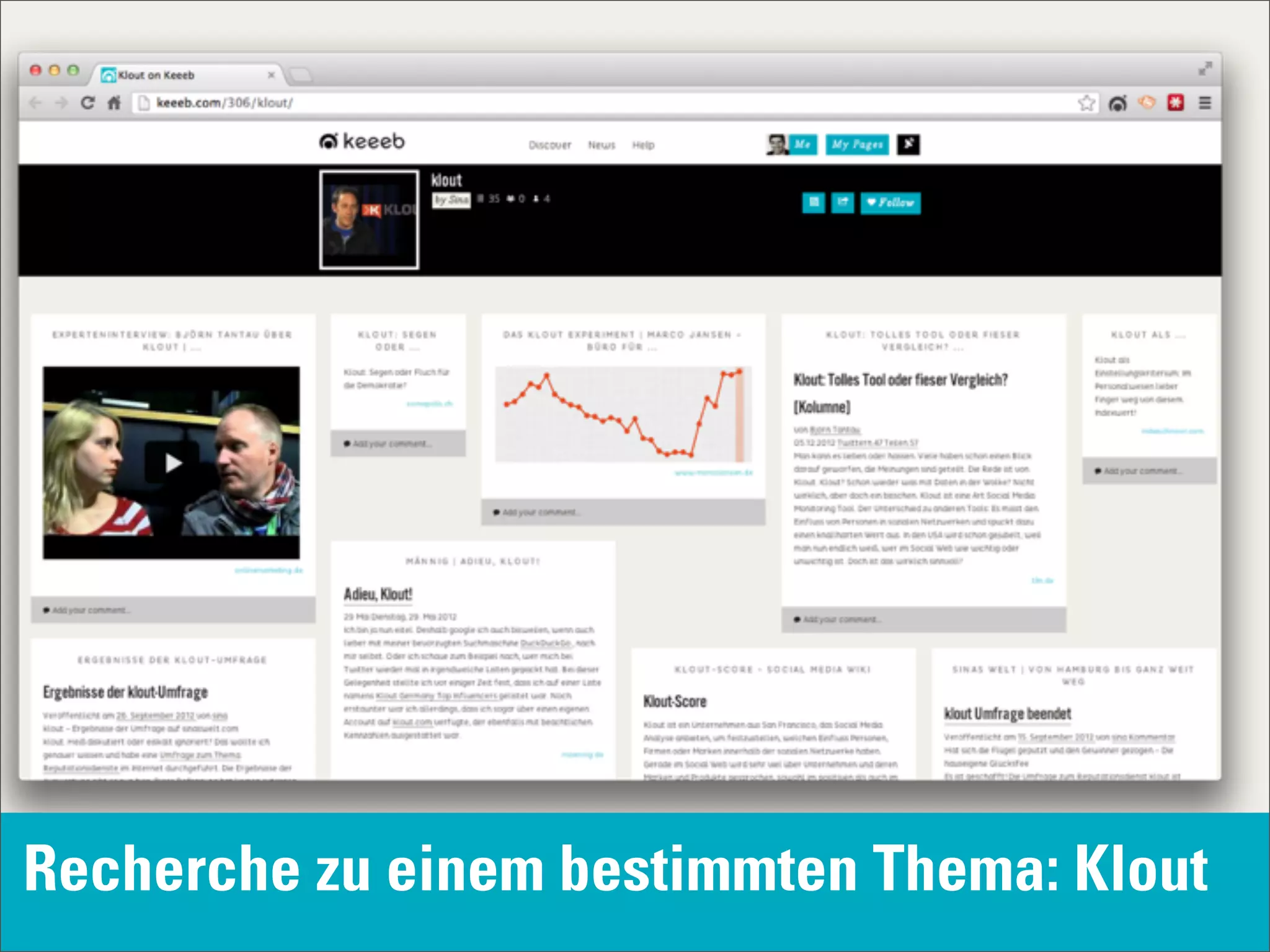 Recherche zu einem bestimmten Thema: Klout
 