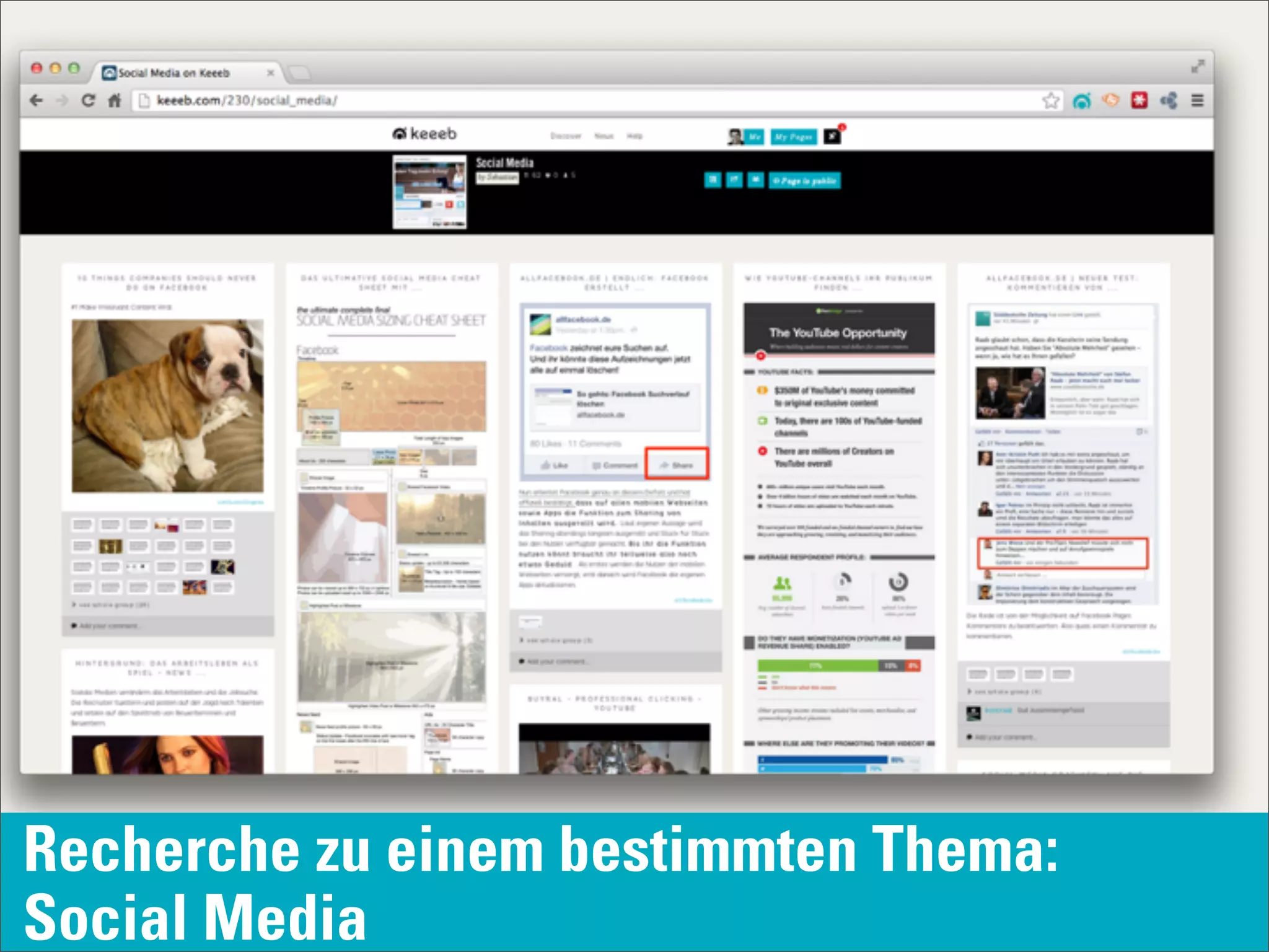 Recherche zu einem bestimmten Thema:
Social Media
 