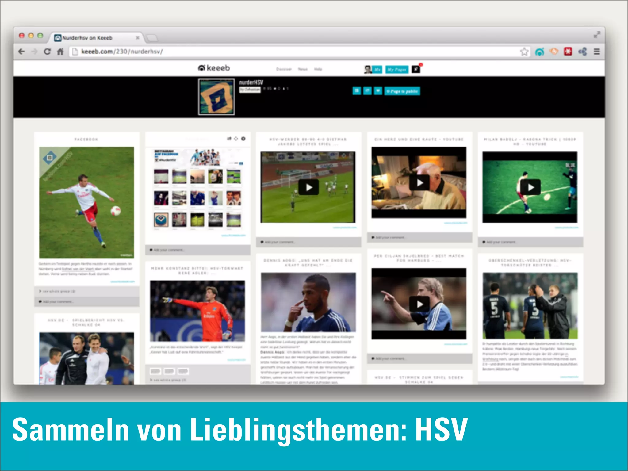 Sammeln von Lieblingsthemen: HSV
 