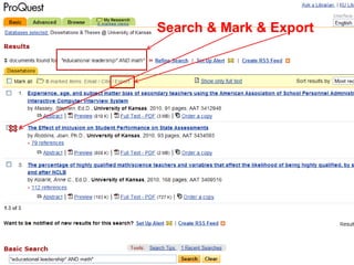 Search & Mark & Export
 