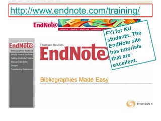 http://www.endnote.com/training/
 