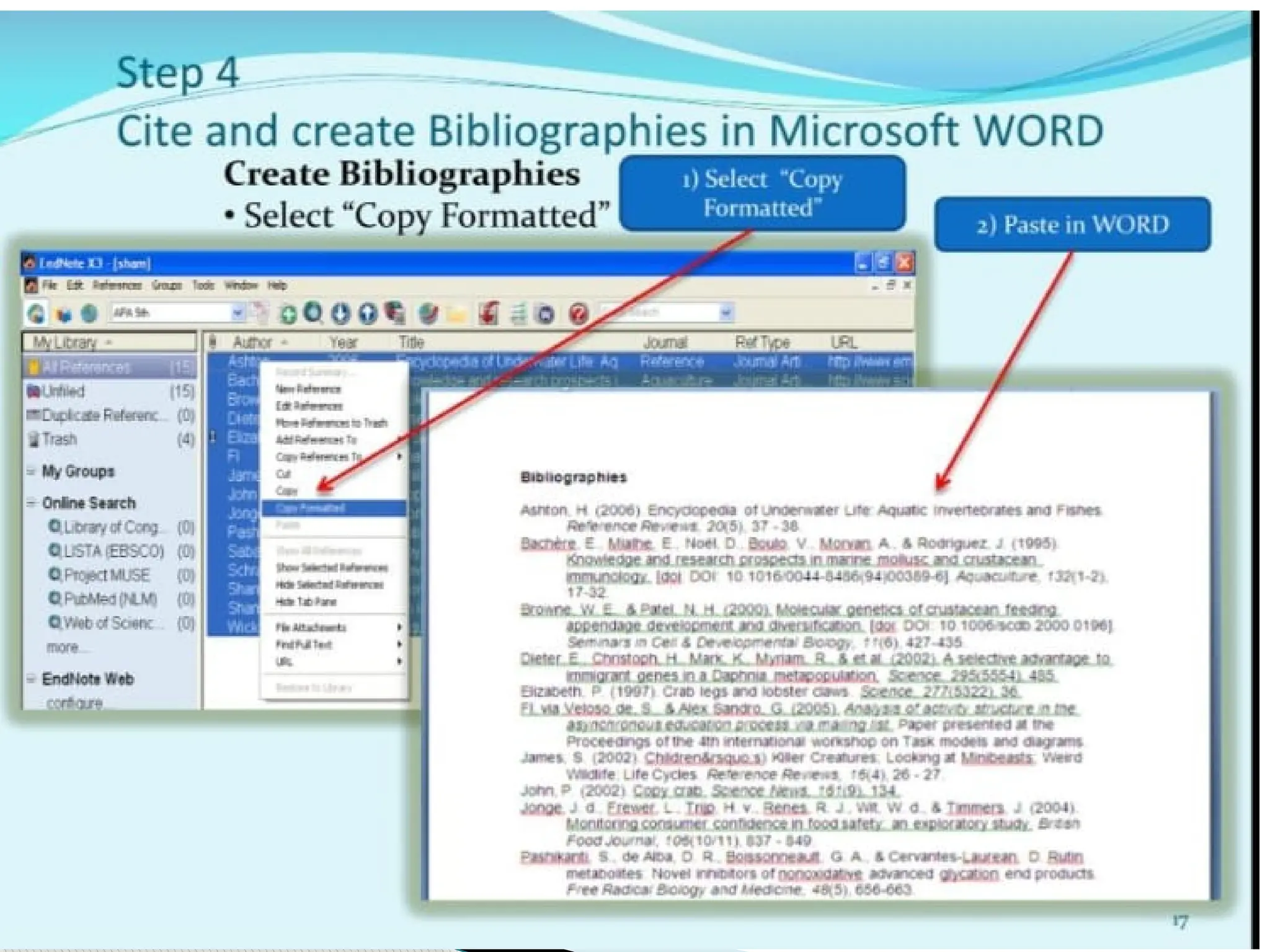 ENDNOTE refrencing how to do step by step..