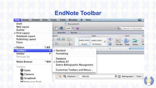 EndNote Toolbar
 
