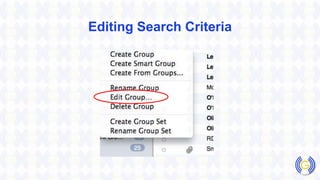 Editing Search Criteria
 