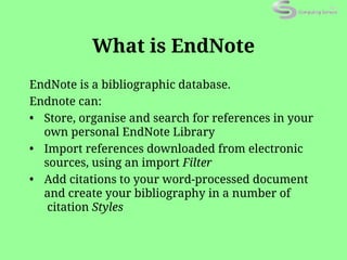 Personal Endnote Example Endnote Tutorial for Dummies How to use Endnote | PPT