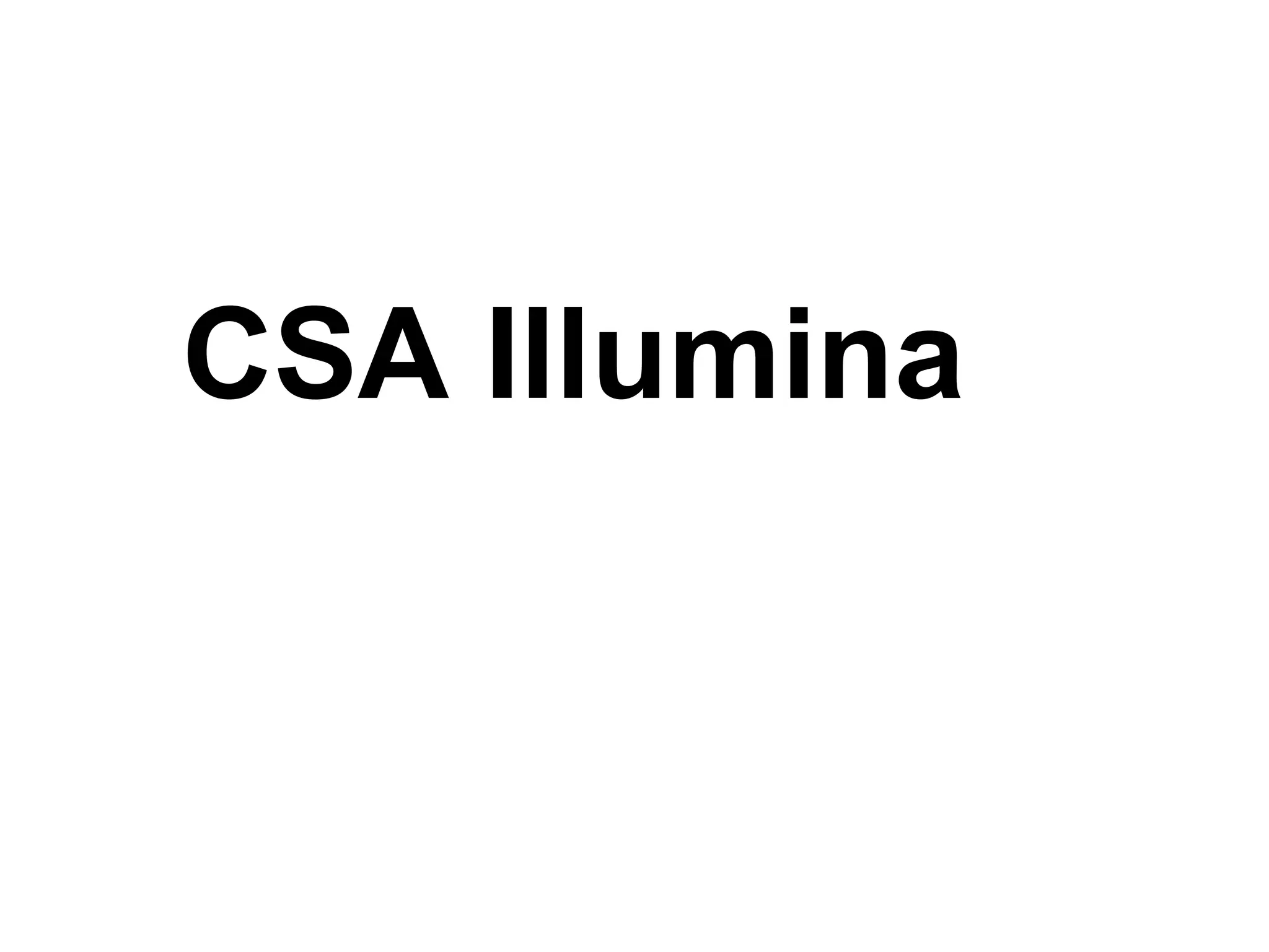 CSA Illumina 