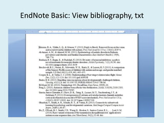 EndNote Basic: View bibliography, txt
 