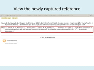 View the newly captured reference
 