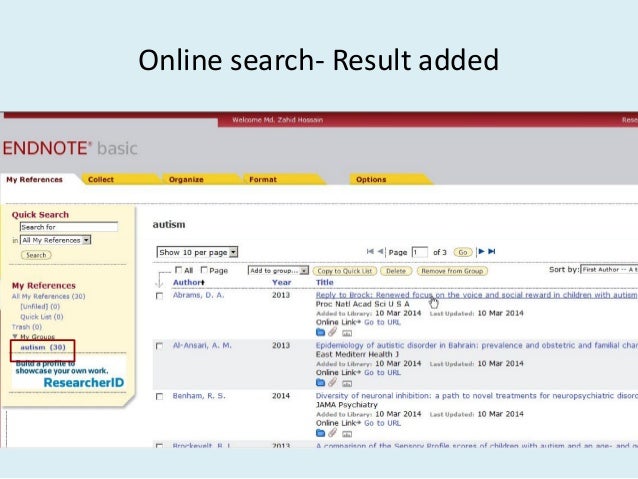 endnote online help