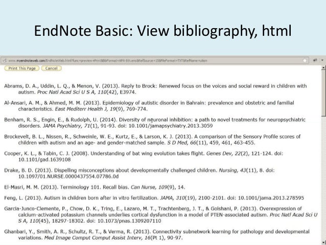 EndNote Basic citation utility for research support