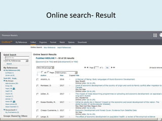 Online search- Result
 