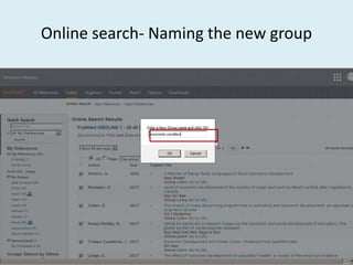 Online search- Naming the new group
 