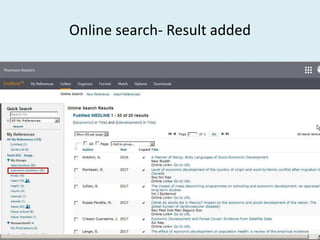 Online search- Result added
 