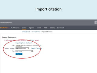 Import citation
 