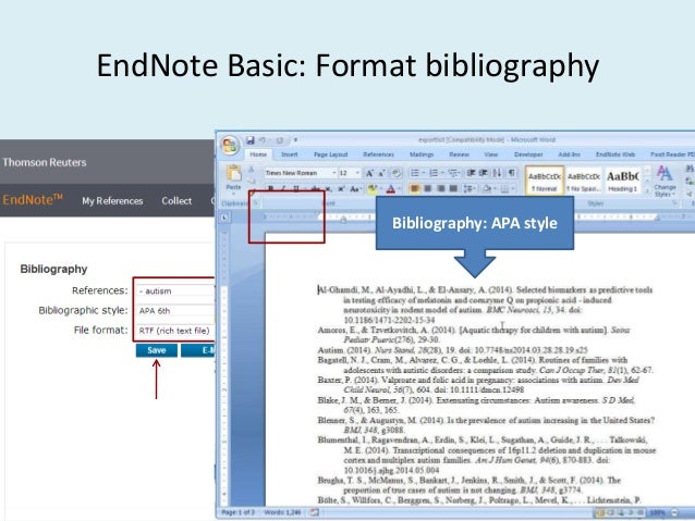endnote formate