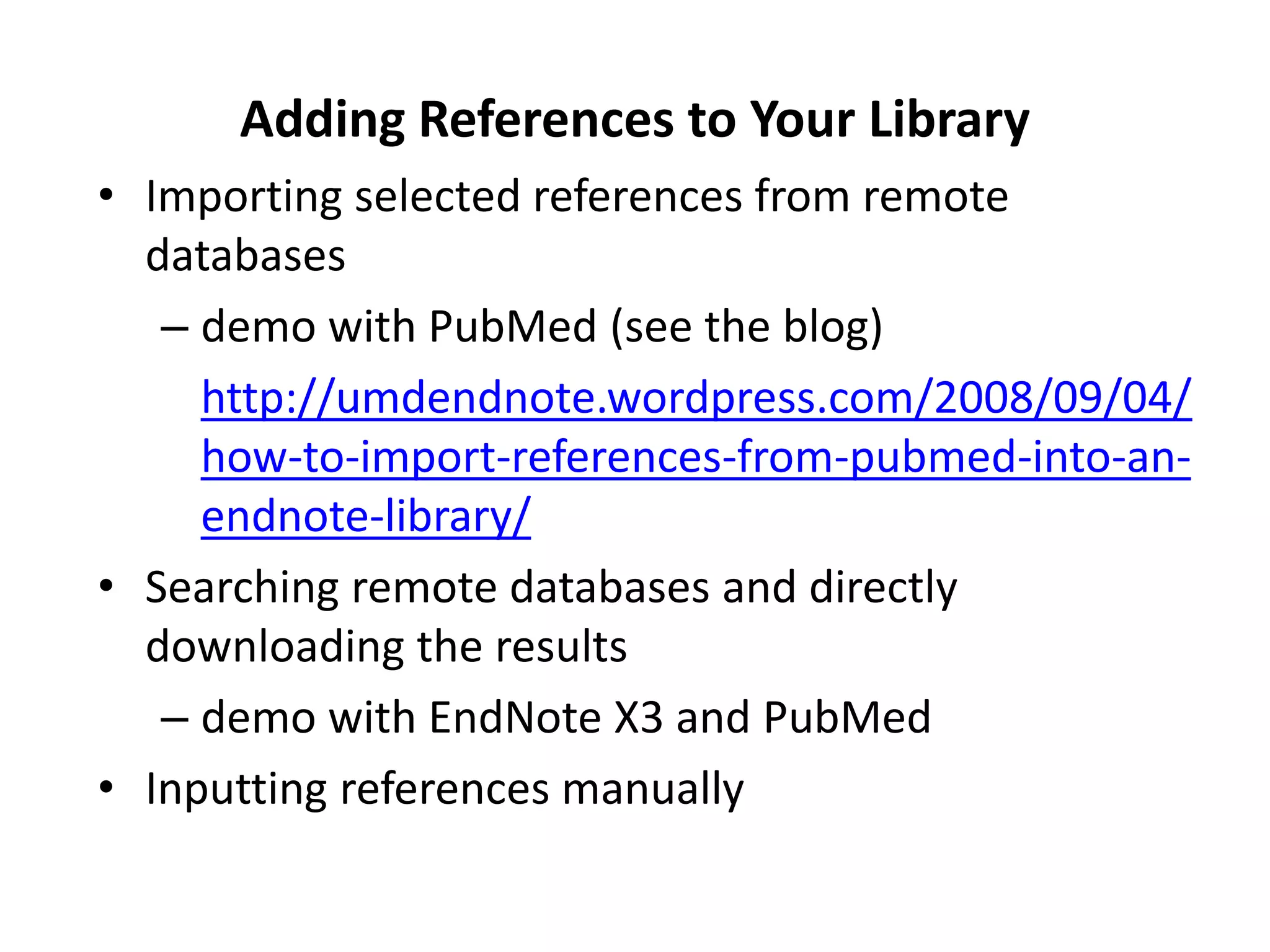 EndNote Basic Lecture | PPTX