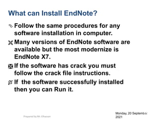 EndNote Basic Lecture | PPTX