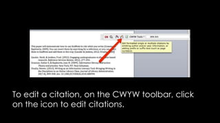 how to show endnote toolbar in word mac