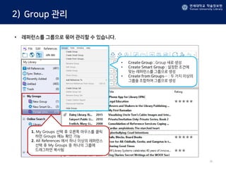 2626
1. My Groups
Groups
2. All References
My Groups
연세대학교 학술정보원
Yonsei University Library
•
•
•
•
 