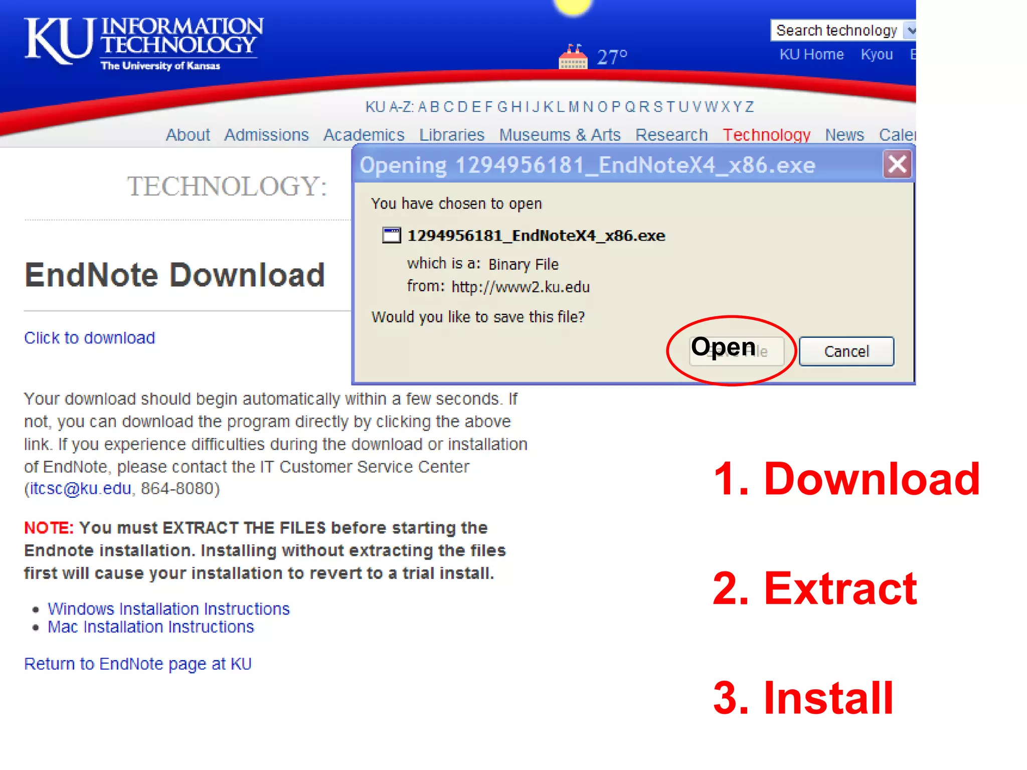 Open




 1. Download

 2. Extract

 3. Install   5
 