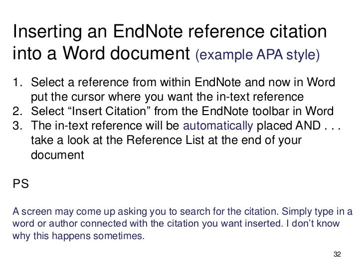 EndNote (Really Quick)