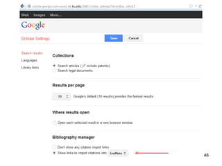 46
Keyword search the
references in your
library
 