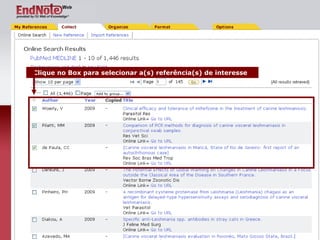 Clique no Box para selecionar a(s) referência(s) de interesse  