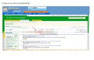 E clica-se em “Save to EndNoteWeb”.
 
