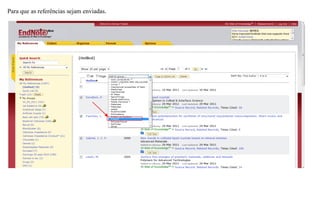 Para que as referências sejam enviadas.
 
