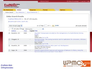 EndNote Web
Orthophonistes
 
