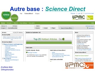 Autre base : Science Direct




EndNote Web
Orthophonistes
 