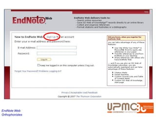 EndNote Web
Orthophonistes
 